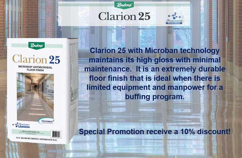 Clarion 25 with Microban Tehchnology, save 10%